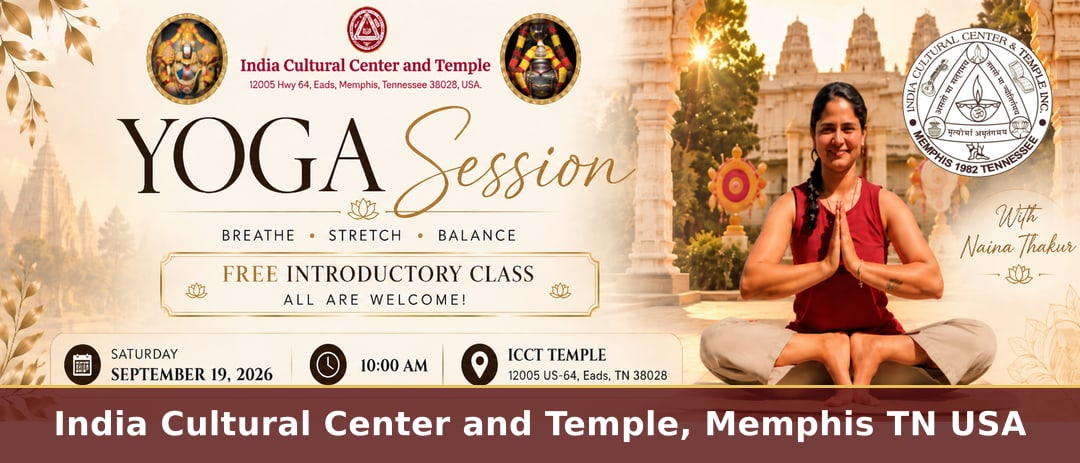 FREE Yoga Session at ICCT Temple