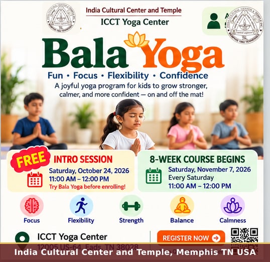 Free Bala Yoga Introductory Session on Saturday, October 24, 2026, from 11:00 AM–12:00 PM